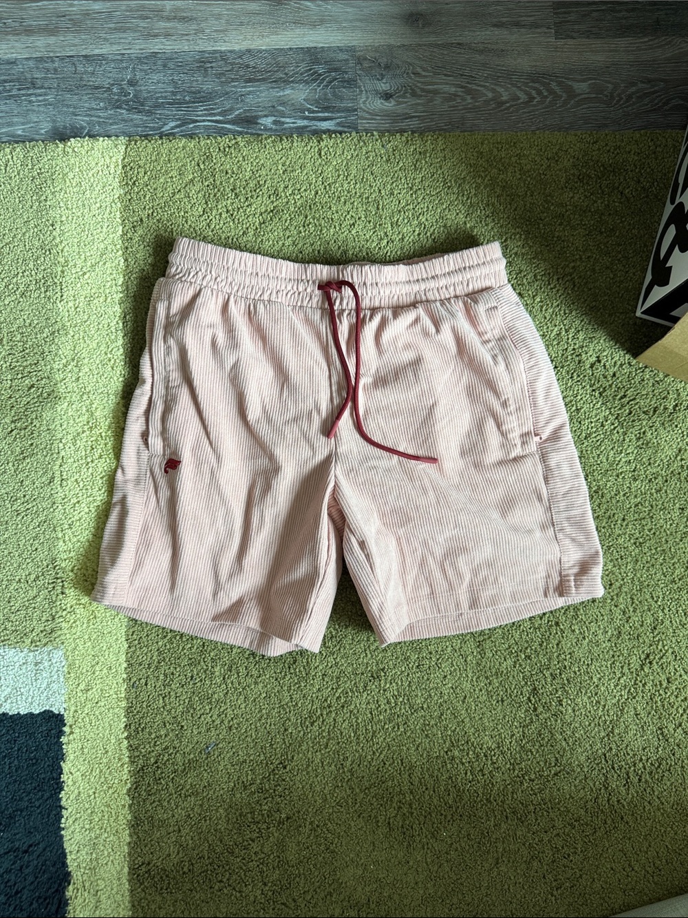 Fabletics Pale Pink Corduroy Elastic-Waist Shorts